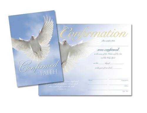 Confirmation Keepsakes Certificate - anchor store